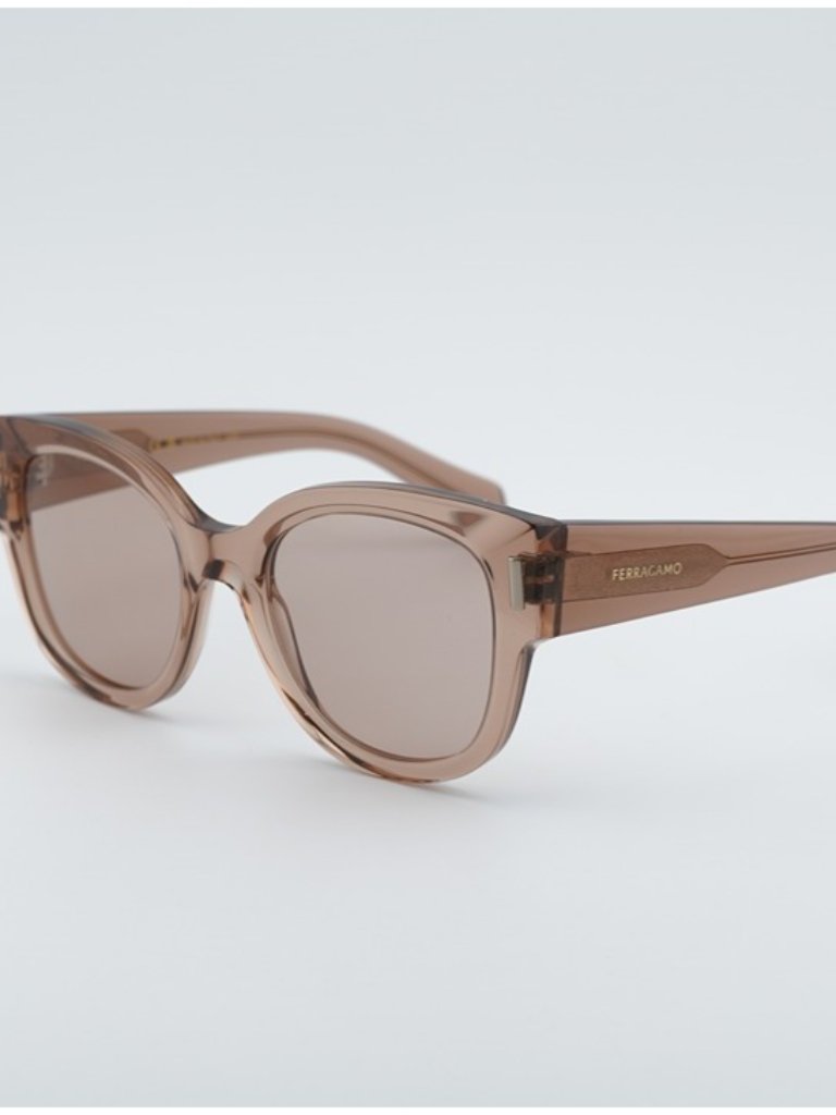 Salvatore Ferragamo Sf2007s 260 Sunglasses Transparent Nude Cat Eye Frame